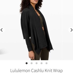 Lululemon NWT Cardigan Knit Wrap Sweater Black